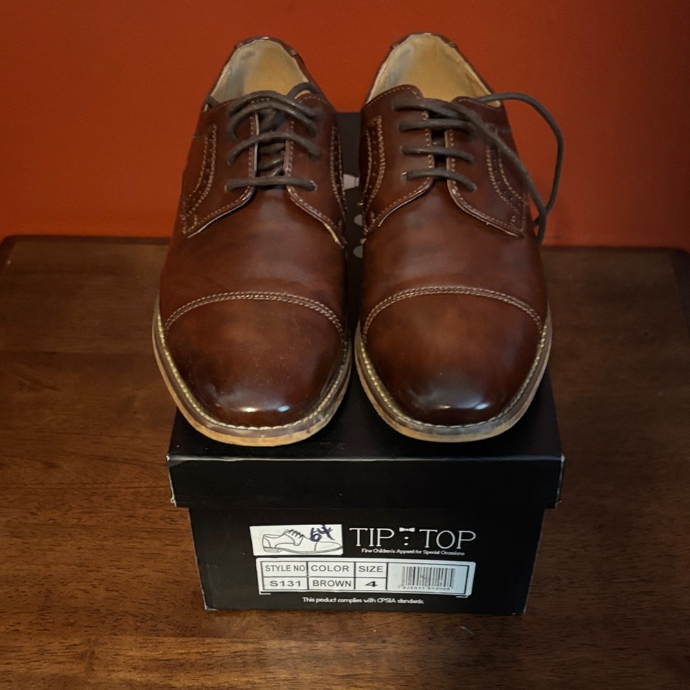 Tip Top Kids Brown Dress Shoes